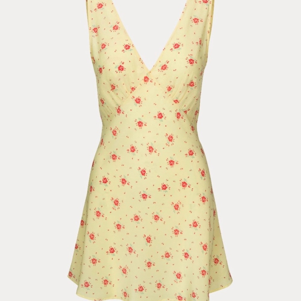 Realisation Par Yellow Floral Dress